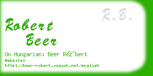 robert beer business card